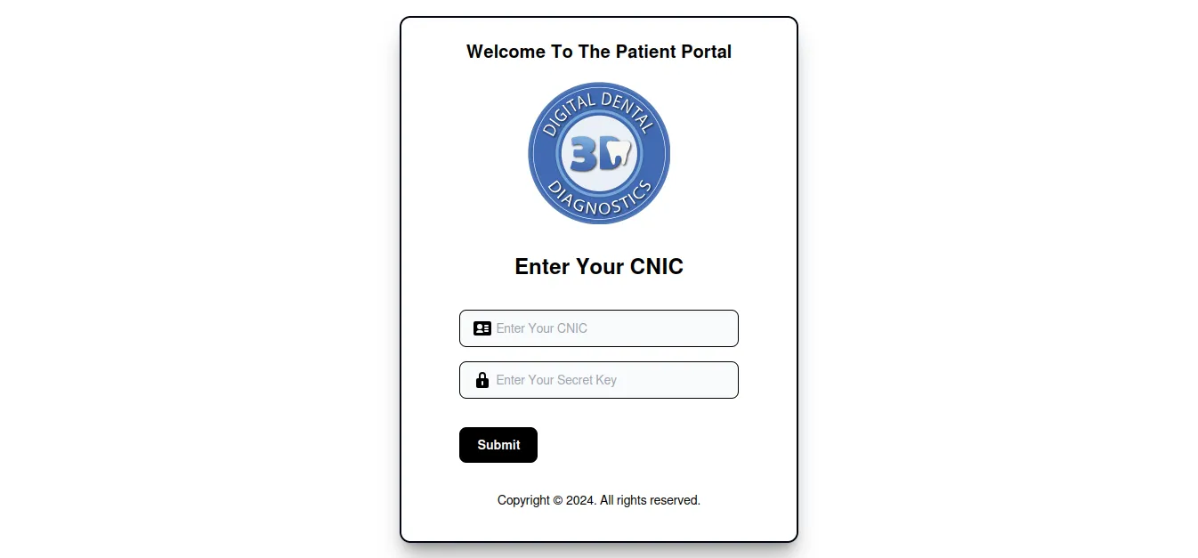 Login Page For Patients